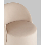 Пуф Loreen со спинкой вращающийся велюр молочный варинант исполнения - 2 | Loft Concept в Барнауле