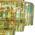 Люстра круглая каскадная Glow of Green Shades зеленое стекло варинант исполнения - 1 | Loft Concept в Барнауле