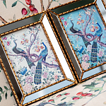Постер в зеркальной раме в стиле шинуазри Chinoiserie Imperial Garden Peacocks on a Tree Poster варинант исполнения - 5 | Loft Concept в Барнауле