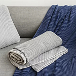 Плед из хлопка серого цвета Waffle Comfort варинант исполнения - 5 | Loft Concept в Барнауле