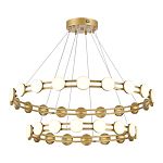 Люстра двухъярусная с круглыми светодиодными источниками света Maxine Light варинант исполнения - 6 | Loft Concept в Барнауле