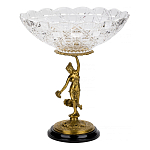 Чаша стеклянная прозрачная на бронзовой подставке с фигуркой девушки Eden Garden варинант исполнения - 1 | Loft Concept в Барнауле