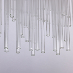 Люстра круглая с прозрачными стеклянными трубками Nembus варинант исполнения - 7 | Loft Concept в Барнауле