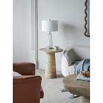 Столик приставной с круглой столешницей Textured Cream Table варинант исполнения - 6 | Loft Concept в Барнауле