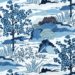 Ткань Blue landscape синий пейзах T3-89 варинант исполнения - 2 | Loft Concept в Барнауле