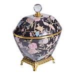 Шкатулка черного цвета с цветочной росписью Eden Garden варинант исполнения - 4 | Loft Concept в Барнауле