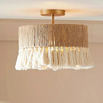 Люстра круглая плетеная с кисточками Solar Glow варинант исполнения - 5 | Loft Concept в Барнауле