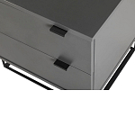 Тумба прикроватная цвета графит с ящиками Strict Lines варинант исполнения - 7 | Loft Concept в Барнауле