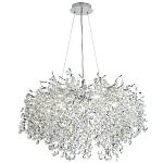 Люстра с хрустальными подвесками на металлических ветках Fairytree Light Silver Chandelier 14 варинант исполнения - 2 | Loft Concept в Барнауле