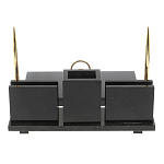 Настольный письменный набор из камня лемезит с гербом России Royal Accessory варинант исполнения - 3 | Loft Concept в Барнауле