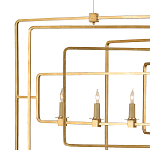 Люстра золотая из пересекающихся прямоугольных элементов Thin Intersecting Rectangles варинант исполнения - 1 | Loft Concept в Барнауле