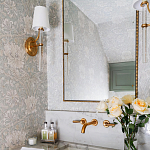 Зеркало прямоугольное в фактурной золотой раме Reflective Fabric варинант исполнения - 3 | Loft Concept в Барнауле