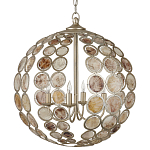 Люстра в форме шара с декором из круглых декоративных элементов Bright Shell Discs варинант исполнения - 2 | Loft Concept в Барнауле