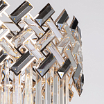 Люстра многоярусная с переплетенными металлическими элементами черного и золотого цвета и прозрачными хрустальными подвесками Empire Chandelier Crystal варинант исполнения - 7 | Loft Concept в Барнауле