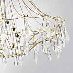 Люстра подвесная из металла с хрустальными прозрачными подвесками Quasar 81 варинант исполнения - 7 | Loft Concept в Барнауле