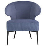 Современное мягкое кресло на металлических ножках Rakush Blue варинант исполнения - 2 | Loft Concept в Барнауле