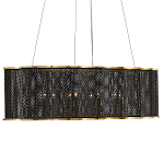 Люстра овальная в сочетании черного и золотого цвета Mesh Lighting варинант исполнения - 4 | Loft Concept в Барнауле