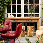 Деревянная консоль с двумя ящиками Pio Wooden Console варинант исполнения - 2 | Loft Concept в Барнауле