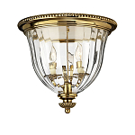 Потолочный светильник цвета латунь с прозрачным плафоном в форме чаши Hinkley варинант исполнения - 8 | Loft Concept в Барнауле