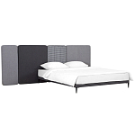 Кровать с большим мягким изголовьем Unity Dark Grey Bed варинант исполнения - 8 | Loft Concept в Барнауле