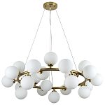 Кольцевая люстра с белыми стеклянными  плафонами в форме шара Berries Chandelier варинант исполнения - 2 | Loft Concept в Барнауле
