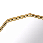 Зеркало золотистое восьмиугольной формы Octagon варинант исполнения - 2 | Loft Concept в Барнауле