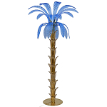 Торшер Glass Decorated Palm Floor Lamp Blue Листья Пальмы  варинант исполнения - 6 | Loft Concept в Барнауле