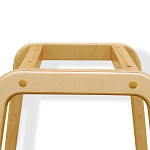 Барный стул со спинкой и мягкой обивкой с ромбами на 4-х деревянных ножках Голубой Велюр Ava Charm варинант исполнения - 5 | Loft Concept в Барнауле