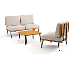 Двухместный диван из акации без подлоконтиков Amra варинант исполнения - 2 | Loft Concept в Барнауле