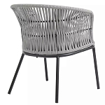 Кресло с декоративным плетением на спинке и подлокотниках Armchair Weaving варинант исполнения - 3 | Loft Concept в Барнауле