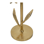 Столик с золотистым основанием в виде цветка и круглой мраморной столешницей Golden Snowdrop варинант исполнения - 4 | Loft Concept в Барнауле