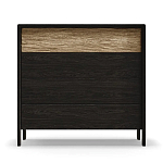 Комод 4 ящика с подсветкой на рельефном фасаде Warm Industrial варинант исполнения - 1 | Loft Concept в Барнауле