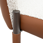 Стул мягкий с обивкой из рогожки и экокожи Contrasting Performance варинант исполнения - 2 | Loft Concept в Барнауле