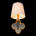 Бра с белым текстильным абажуром и фигурным основанием с зеркальной вставкой Vitorino варинант исполнения - 4 | Loft Concept в Барнауле