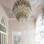 Обои ручная роспись в стиле Арт-деко Symphony Colourway SC-105 on Himalayan Rose silk dupion варинант исполнения - 2 | Loft Concept в Барнауле