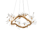 Люстра подвесная с прозрачными стеклянными птичками на ветвях Диаметр 80 см Serip Voa варинант исполнения - 7 | Loft Concept в Барнауле