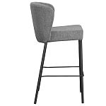 Стул барный серый с широкой закругленной спинкой Bar Chair Gray варинант исполнения - 1 | Loft Concept в Барнауле