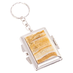 Зеркало брелок складное двухстороннее из натурального камня Оникс Silver Stone Mirrors варинант исполнения - 1 | Loft Concept в Барнауле