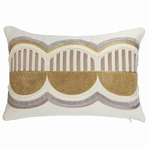 Подушка декоративная с геометрическими узорами Beige Calista Arcade