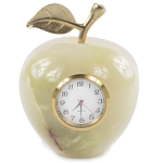 Часы настольные в виде яблока из натурального камня Оникс Stone Clock варинант исполнения - 1 | Loft Concept в Барнауле