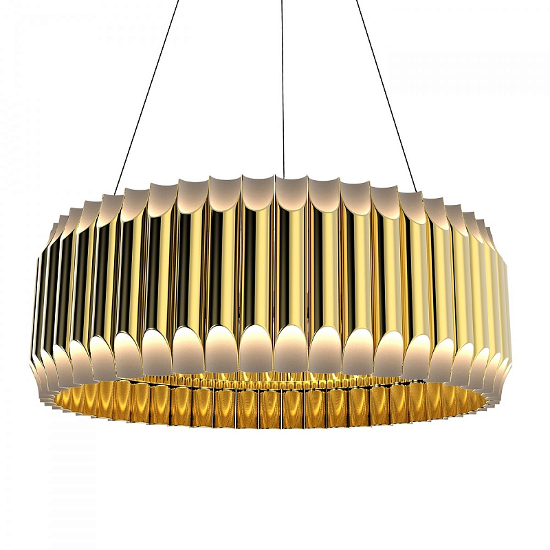 Люстра GALLIANO ROUND SUSPENSION LIGHT by DELIGHTFULL Gold Золотой Белый в Барнауле | Loft Concept 