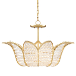 Люстра в форме тюльпана с лепестками из прозрачных стеклянных бусин Hanging Flowers варинант исполнения - 2 | Loft Concept в Барнауле