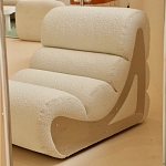 Кресло мягкое без подлкотников White Sheepskin Armchair варинант исполнения - 1 | Loft Concept в Барнауле