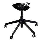 Стул с мягкой бежевой обивкой из велюра и подъемно-поворотным механизмом на черных колесиках Harper Beige варинант исполнения - 3 | Loft Concept в Барнауле