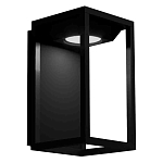 Уличный настенный светильник прямоугольной формы черного цвета Geometric Glow варинант исполнения - 1 | Loft Concept в Барнауле