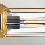 Бра для ванных комнат горизонтальное с 2-мя прозрачным цилиндрическим плафонами на круглом основании Hinkley варинант исполнения - 4 | Loft Concept в Барнауле