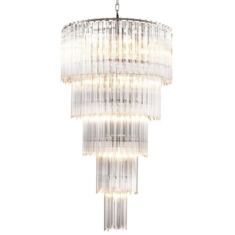 Люстра Chandelier Alpina L Никель Прозрачный (Transparent) Люстра Chandelier Alpina L Никель Прозрачный (Transparent) в Барнауле | Loft Concept