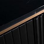 Комод черный округлой формы с рельефным фасадом Black Cut варинант исполнения - 4 | Loft Concept в Барнауле