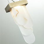 Подвесной светильник с белыми вертикальными элементами Alabaster Totem варинант исполнения - 11 | Loft Concept в Барнауле