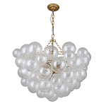 Люстра подвесная с рифлёными стеклянными шарами в форме воздушного облака Berries Chandelier варинант исполнения - 1 | Loft Concept в Барнауле